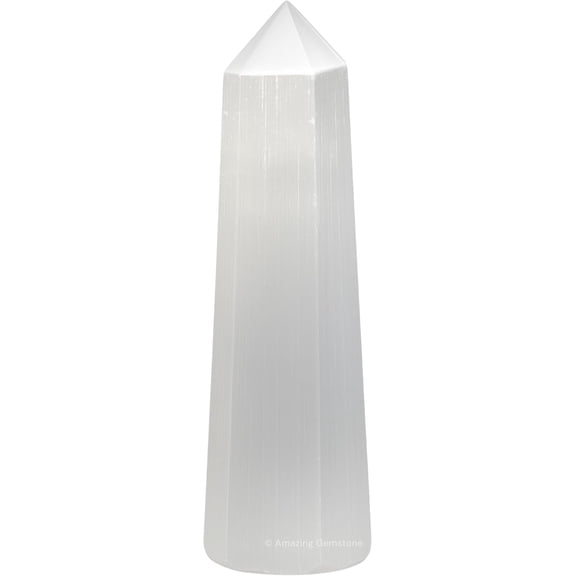 Selenite Crystal Tower Obelisk Point (3" to 4" INCH)