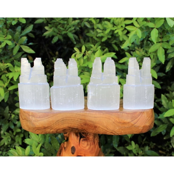 Selenite Crystal Twin Tower (Selenite Skyscraper, Point, Gypsum Crystal)