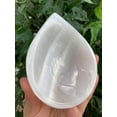 thumbnail image 1 of Selenite Drop Bowl, 4.5" White Selenite Drop Dish Bowl, Selenite Teardrop Bowl, Crystal Polished Cleansing Charging Healing Bowl, 1 of 5