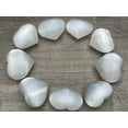 thumbnail image 1 of Selenite Gemstone Hearts, Polished Selenite Puffy Hearts, Selenite Palm Stone, Selenite Heart (2 Hearts）, 1 of 9