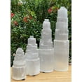 thumbnail image 1 of Selenite Skyscraper Lamp, 6", 8", 10", 12", 16" Tall Selenite Tower Lamp, Natural White Healing Crystal Lamp, Selenite Crystal Lamp, Pick A Size (6-7"), 1 of 9