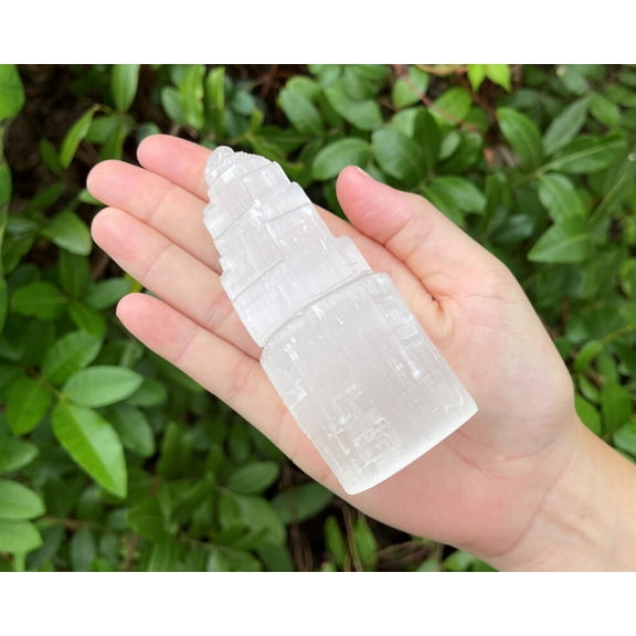 Selenite Skyscraper / Selenite Tower 1 Piece 4" Tall (10 cm) (Crystal Healing)