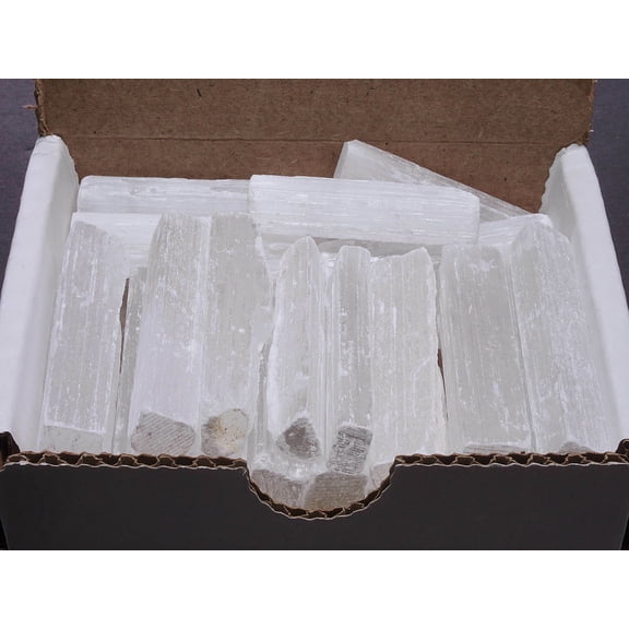 Selenite Sticks Collection 1/2 Lb Natural White Gypsum Crystal Blades