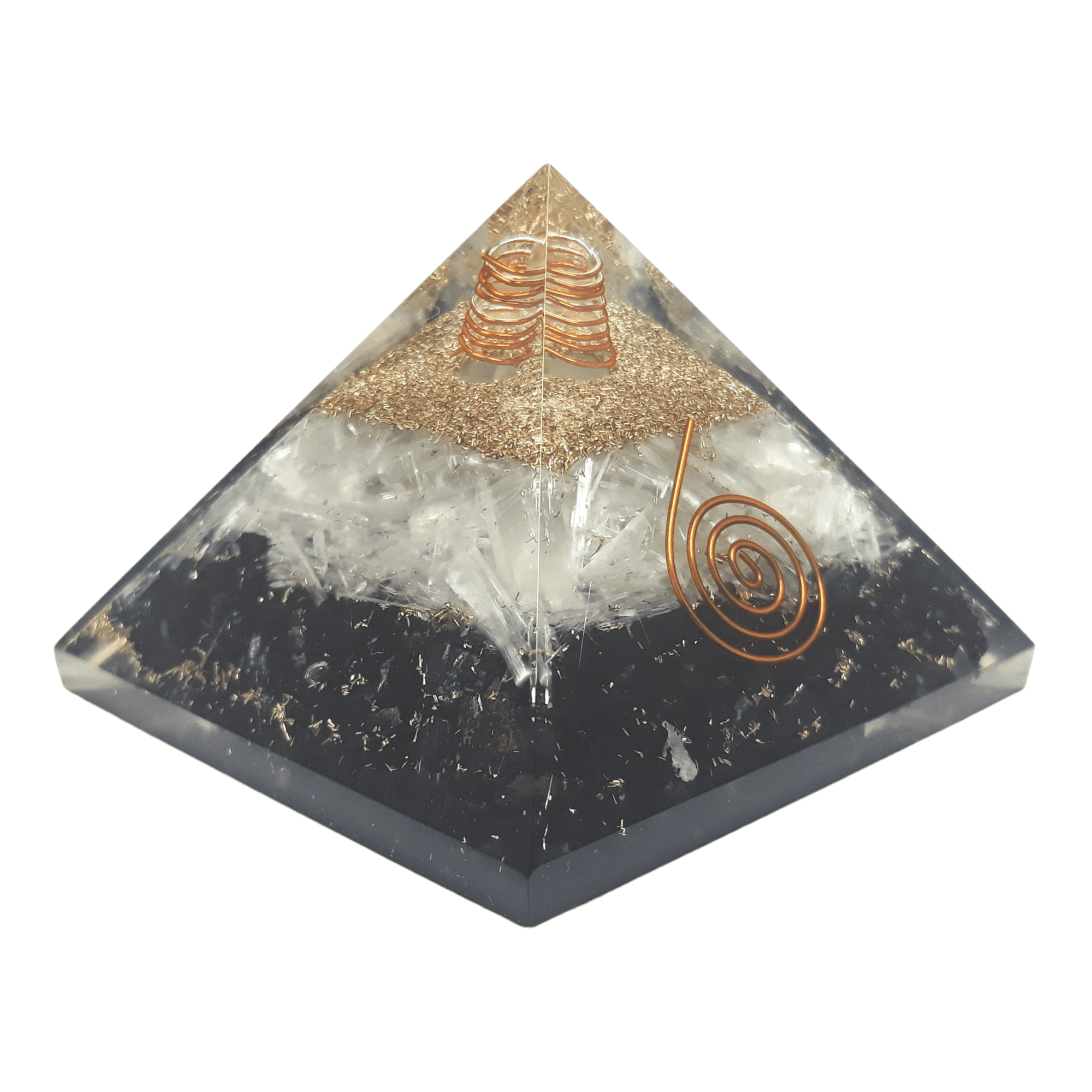 Selenite Tourmaline Orgone Pyramid Energy Generator | For Success ...