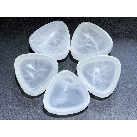 Selenite Triangle Crystal Bowl Charging Cleansing Healing Crystals And Stones