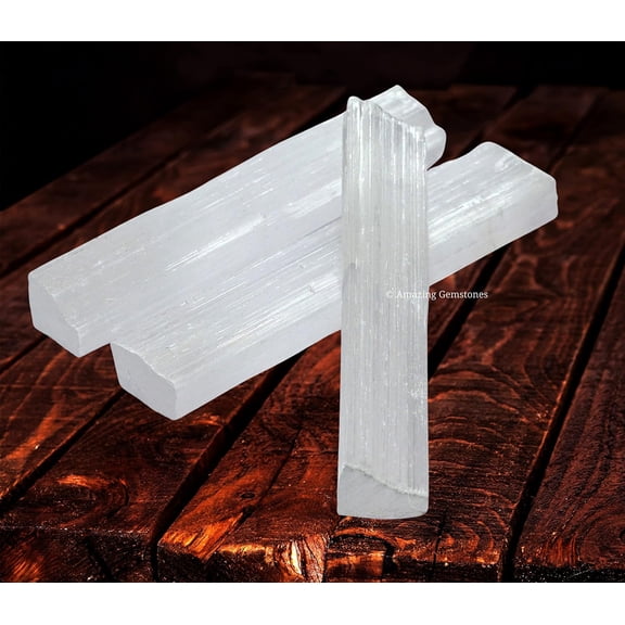 Selenite Wand Sticks - 4" Inch, Pack of 3