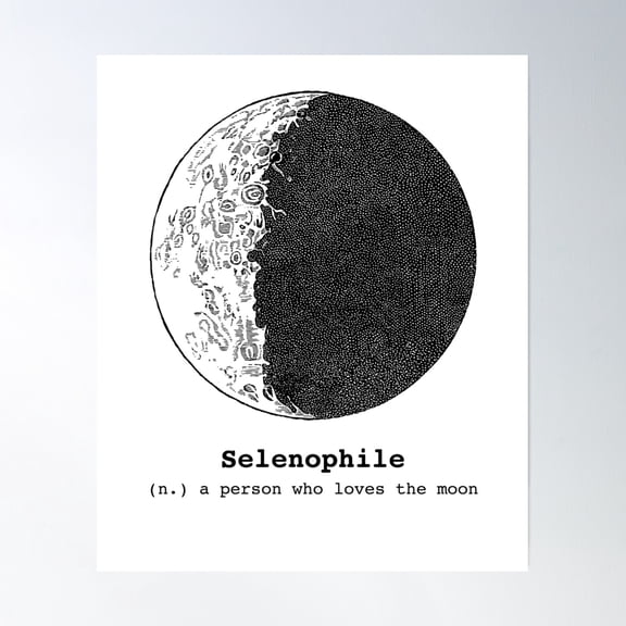 Selenophiles Love The Moon Moon Lovers Poster Wall Art Modern Wall Decor Art