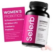 Selerb Vaginal Probiotics for Women - 50 Billion CFU with Cranberry Prebiotics and Probiotics for Women pH Balance Urinary Immune & Digestive Health 60 Capsules