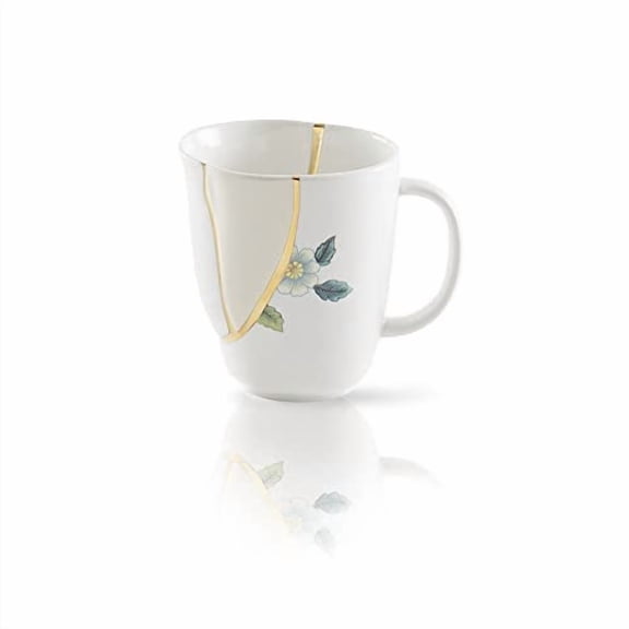 Seletti Kintsugi Mug Cup in Porcelain and 24 Carat Gold mod. 1