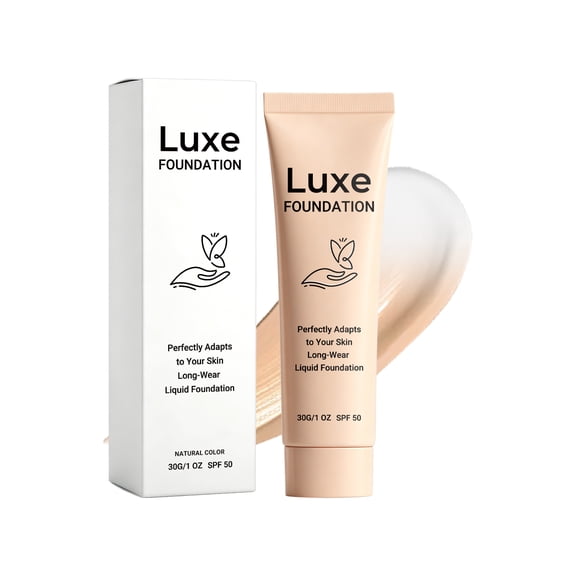 Self-Adapting Liquid Foundation, Lightweight Long-Wearing Makeup in Natural Shade