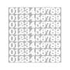 Self Adhesive 1 Inch Number Stickers with Clean White Design, 23 x 22 cm Sheet, Number Labels and Signs Organizer, Mailbox Laptop Gift Tag and Scrapbook Accessory for Campus and Office Use