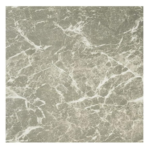 Self Adhesive 12-Inch Vinyl Floor Tiles, 20 Tiles - 12" x 12", Grey Marble - Peel & Stick, DIY Flooring for Kitchen, Dining Room, Bedrooms & Bathrooms by Achim Home Decor