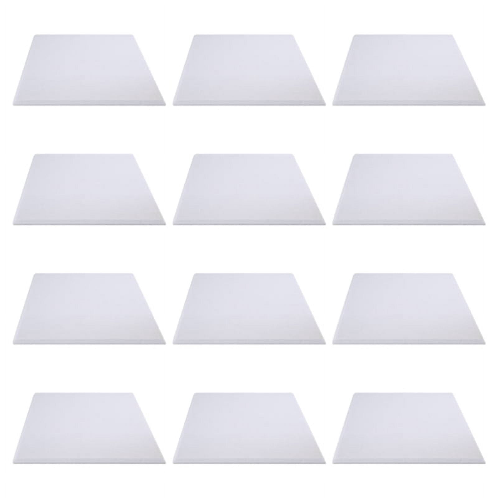 Self-Adhesive Acoustic Panels 12 Pack,12 x 12 x 0.4 inch Sound Proof Padding,Sound Absorbing Panel for Home ,White