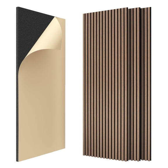 Self Adhesive Acoustic Wall Panels, 3D Peel and Stick Wall Panels for Sound Insulation, 24 x 48 in, 4 Piece, Dark