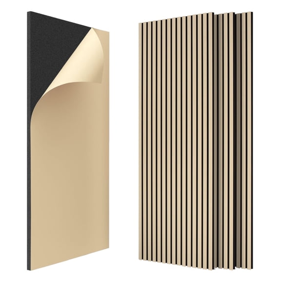 Self Adhesive Acoustic Wall Panels, 3D Peel and Stick Wall Panels for Sound Insulation, 24 x 48 in, 4 Piece, White