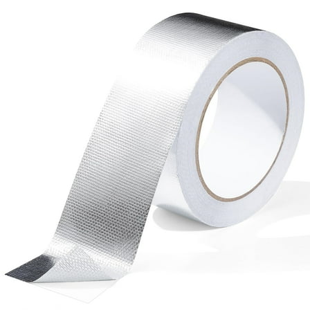 Self-Adhesive Aluminum Foil Tape,Bexikou Insulation Reflective Material High Temp Protection,Insulation Foil Tape for Ductwork, HVAC, Dryer Vent, Seal(Silver,2 inch X 65 ft)