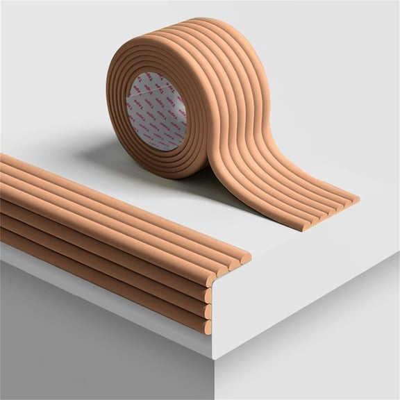 Self-Adhesive Anti-Collision Soft Wall Padding Peel and Stick Headboard Panels for Bedroom Living Room Decorative Protective Padding, Camel 3.15 Inchx6.56 Ft