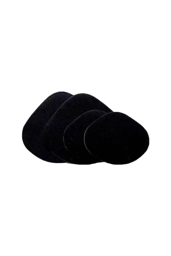 Self-Adhesive Athletic Shoe Repair Patches, Mesh Sneaker Fabric Patch Kit for Athletic Sneaker Shoes & Heel, Face & Interior Lining Repair, Anti-Scratch Fix for Tear & Wear,2Pairs(Black,3.3x2.7")