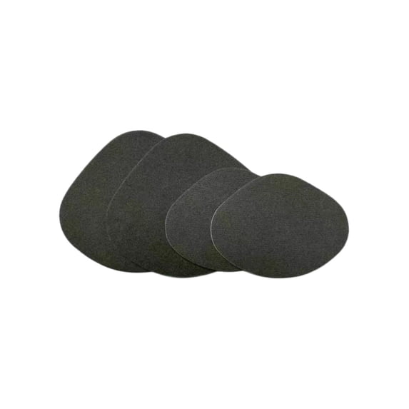 Self-Adhesive Athletic Shoe Repair Patches, Mesh Sneaker Fabric Patch Kit for Athletic Sneaker Shoes & Heel, Face & Interior Lining Repair, Anti-Scratch Fix for Tear & Wear,2Pairs(Dark Gray,3.3x2.7")