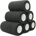 thumbnail image 1 of Self Adhesive Bandage Tape-Self Adherent Stretch Medical Bandage Wrap,Athletic Tape/Vet Tape,4Inch 5Yards-6Count,Black, 1 of 4