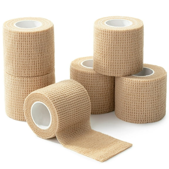 Self Adhesive Bandage Wrap,6 Pack,Skin Colored,2“ x 5 Yards