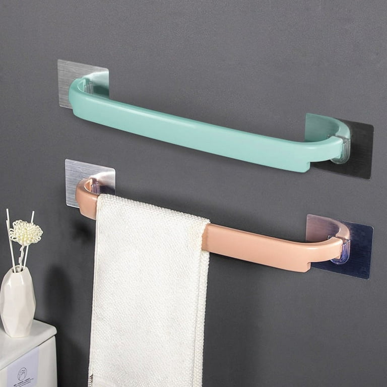 Self Adhesive Bathroom Towel Rack, Wall Mounted Towel Bar, Stainless Steel  Towel Holder Without Drilling, Bathroom Accessories - Temu