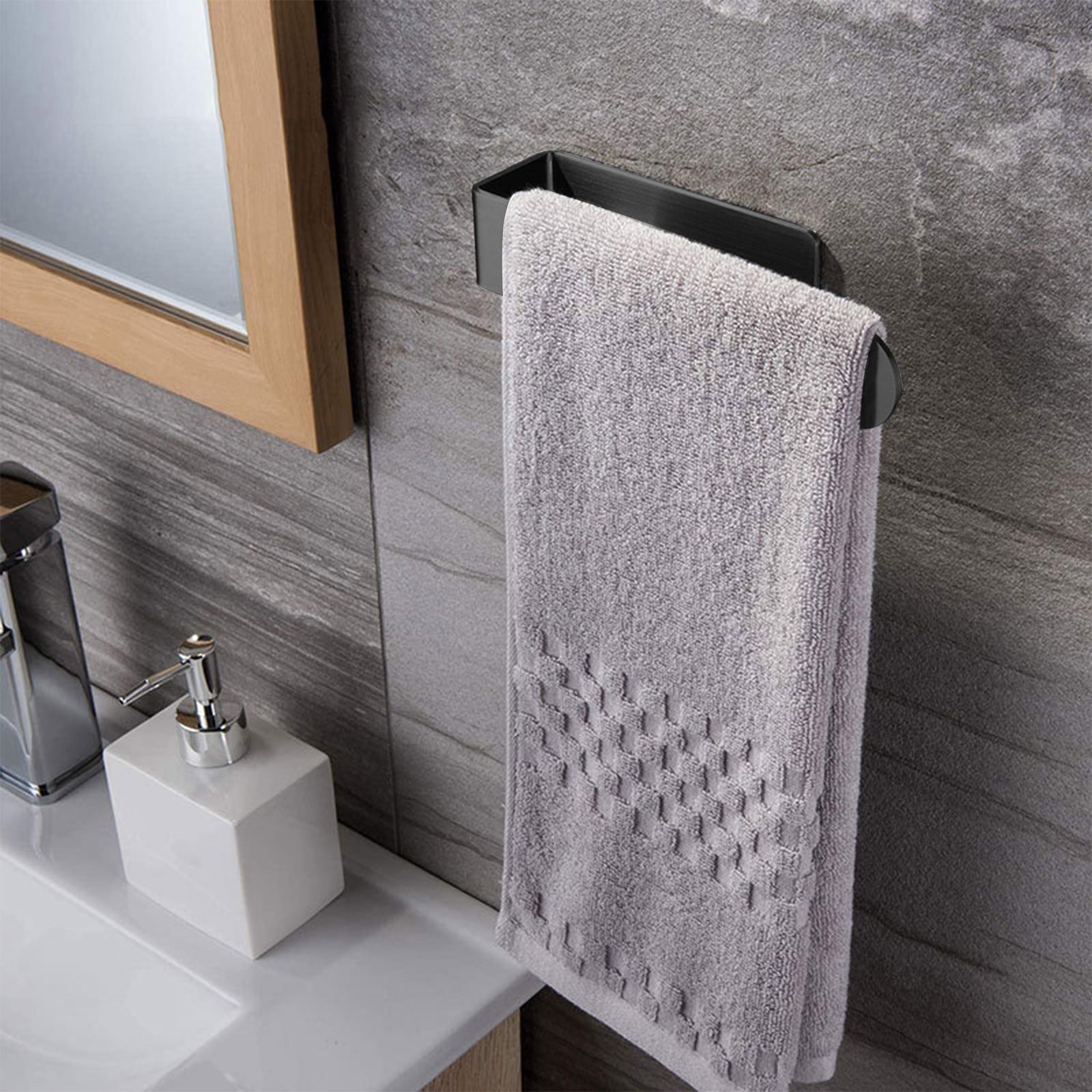 Self Adhesive Bathroom Towel Bar, Stick Towel Rack for Bathroom ...