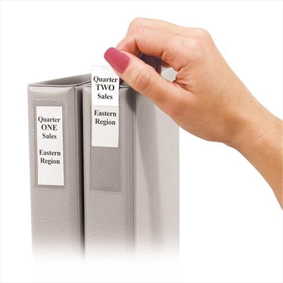 C-Line Products 70012BNDL5PK Self-Adhesive Binder Labels .5 Inch Binders .5 x 1 .63 12-PK - Set of 5 PK
