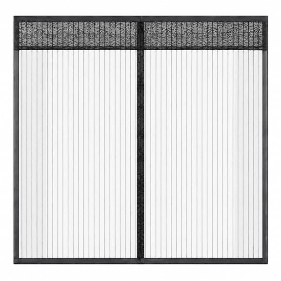 Self Adhesive Black Stripe Window Screen Mesh No Drill Breathable Lightweight Removable Insect Screen Hook and Loop Window Net 120 x 120 cm