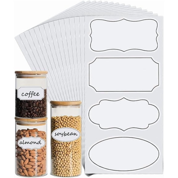 Self-Adhesive Blank Sticker Mixed Shapes White 175x85x0.1mm