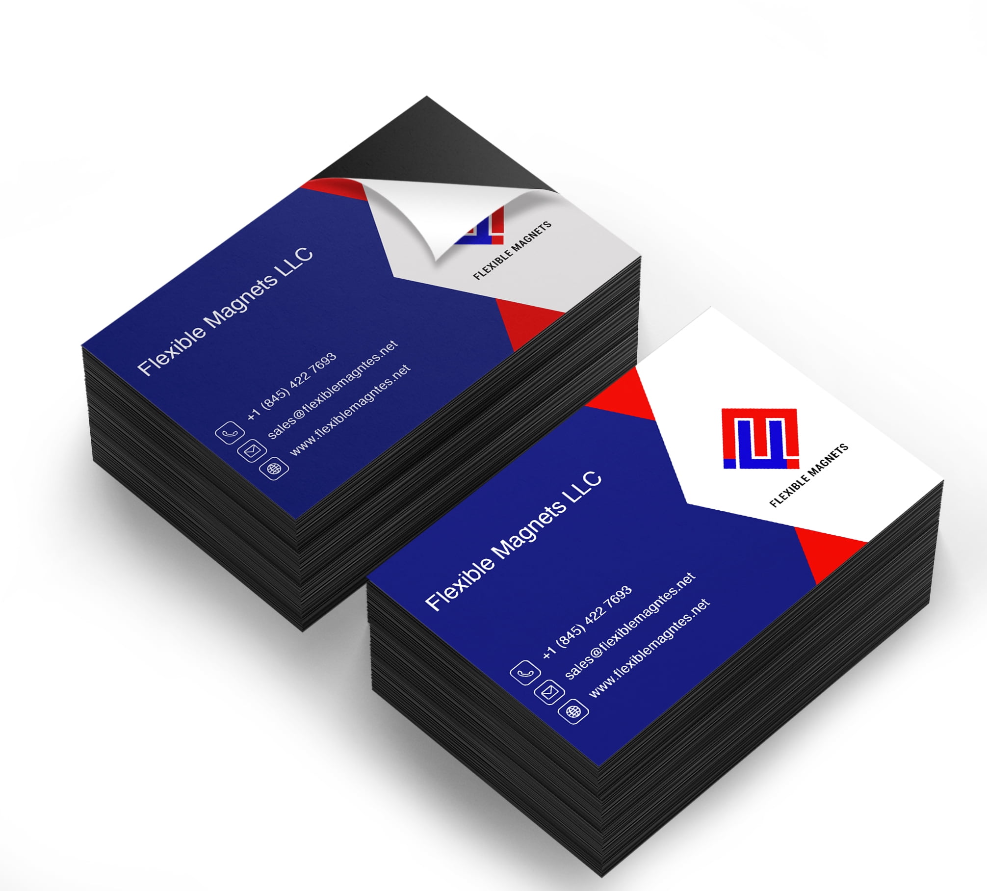 Self-Adhesive Business Card Magnets, Flexible Peel & Stick, 2’’ x 3.5’’ inches. (2,000) Great Promotional Product, Ideal for putting up on refrigerator or metal surface, Value Pack Quantities
