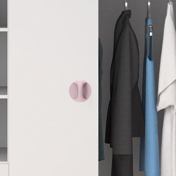 Self-Adhesive Cabinet Door Handles | No-Hole Non-Marking Pulls for Drawers, Closets & Sliding Doors | Strong Stick-On Plastic Handles (6.5x2.3cm) | 4-Pack in Blue, Green, White