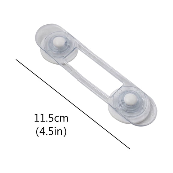 Self Adhesive Cabinet Lock, Transparent Plastic Safety Latch, Fridge And Drawer Lock, Adhesive Security Lock for Oven, Freezer, Cabinet And Double Door Use,4 Pcs