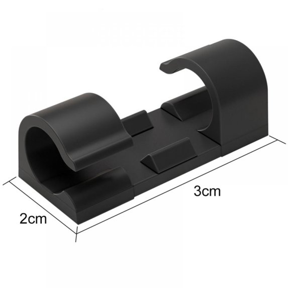 Self-Adhesive Cable Clips Organizer Drop Wire Holder Cord Management Pack Of 20