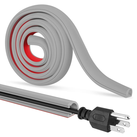 Self-Adhesive Cable Hider,Flexible Wire Cover Cable Raceway for Wires, Wall Mount TV, Home Audio, Network,Power and Phone Line Managemen