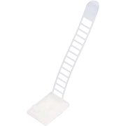 Wire Clips Clamps, Organizer Reusable Heat Resistant Strong Fixation Adhesive Cable Management Clips Space Saving 100Pcs with Screw Fixing Hole for Office(White)