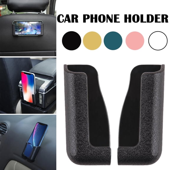 Self-Adhesive Car Phone Holder Mount, Adjustable Back Seat Phone Stand for Most Cars - Black