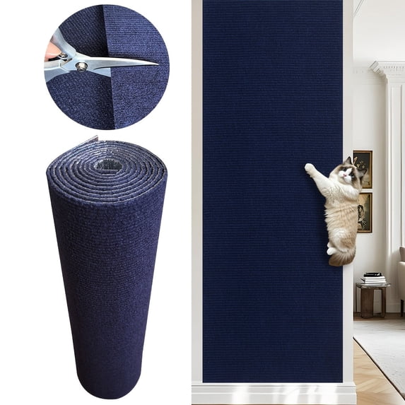 Self Adhesive Carpet Tile 118.11"x15.75" Pet Rugs Covers Mats Reusable Carpet Stair Treads Trimmable Couch Cat Scratch Protector