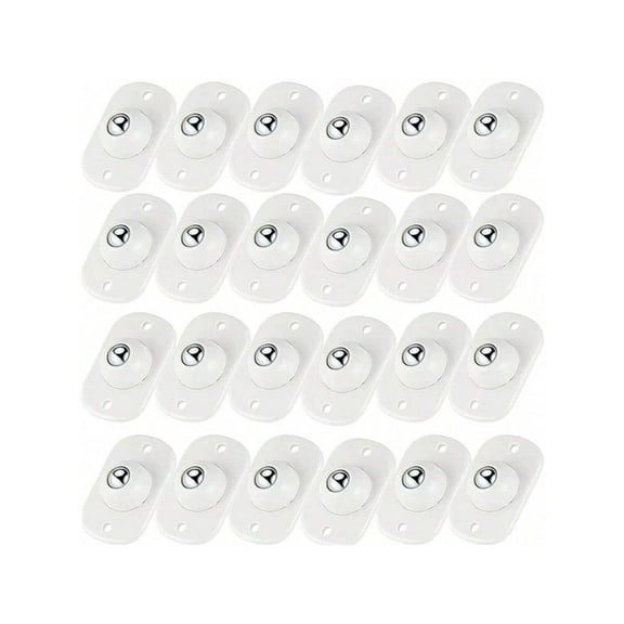 Self Adhesive Caster Wheels, 360 Degree Rotation Mini Self Adhesive Stainless Steel Plastic Universal Wheel, Rotation Sticky Pulley For Storage Box Furniture Bins Bottom Trash Can Caster-12/24PCS