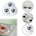 thumbnail image 1 of Self Adhesive Caster Wheels,Appliance Roller for Kitchen Appliances,Swivel Steel Universal Wheel Appliance Slider,360°Swivel Universal Wheel Ball Transfer Roller with 3 Ball Bearings,White,1.45x1.45", 1 of 8