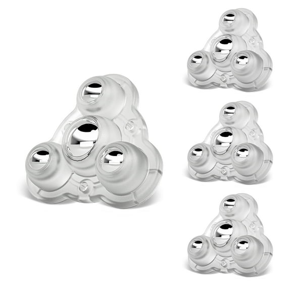 Self Adhesive Caster Wheels,Appliance Rollers for Kitchen Appliances,360°Swivel Mini Universal Wheel Roller Casters for Storage Box,Small Furniture (with 4 Ball Bearings,Clear,4 PCS)