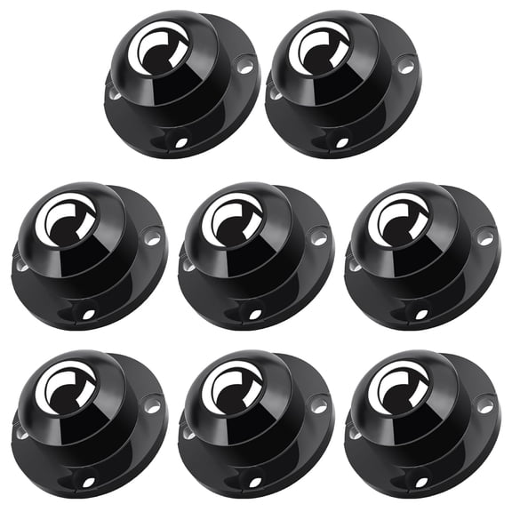 Self Adhesive Caster Wheels, Appliance Rollers for Kitchen Appliances, Swivel Steel Universal Wheel Appliance Sliders, 28 LBS Load Capacity Per Wheel Low Profile Roller (8 PCS, Black)