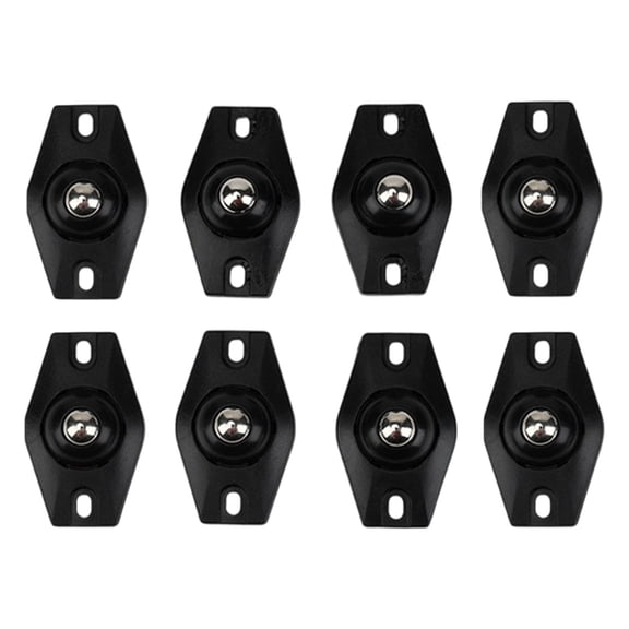 Self Adhesive Caster Wheels,Mini Swivel Wheels,Stainless Steel Paste Universal Wheel,Appliance Rollers,Heavy Duty Rotation Sticky Pulley for Storage Box Furniture Trash Can,1.1x1.37 inch(Z2-Black)