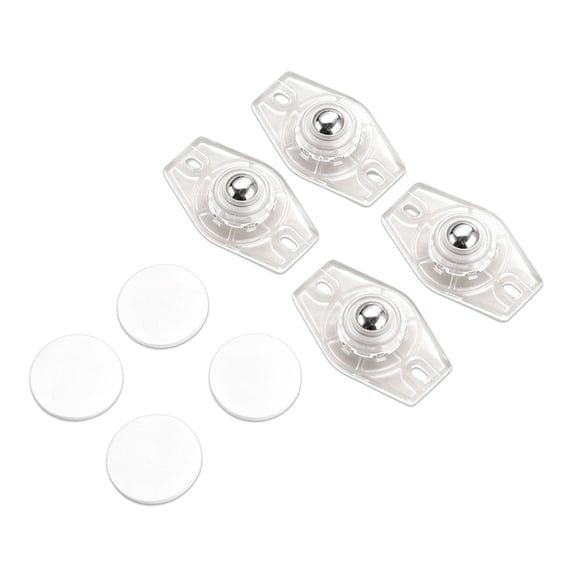 Self Adhesive Caster Wheels, Swivel Wheels for Furniture, Heavy Duty Caster Wheels, Low Profile Paste Universal for Storage Box, Small Appliance Storage Bins, 4 Pcs, 1.77x1.1"
