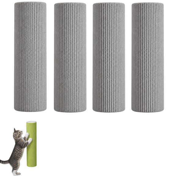 Self Adhesive Cat Climbing Post, No-Drill Wall Scratching Post with Textured Surface & Trim-to-Fit Design for Kittens & Adult Cats – Space-Saving