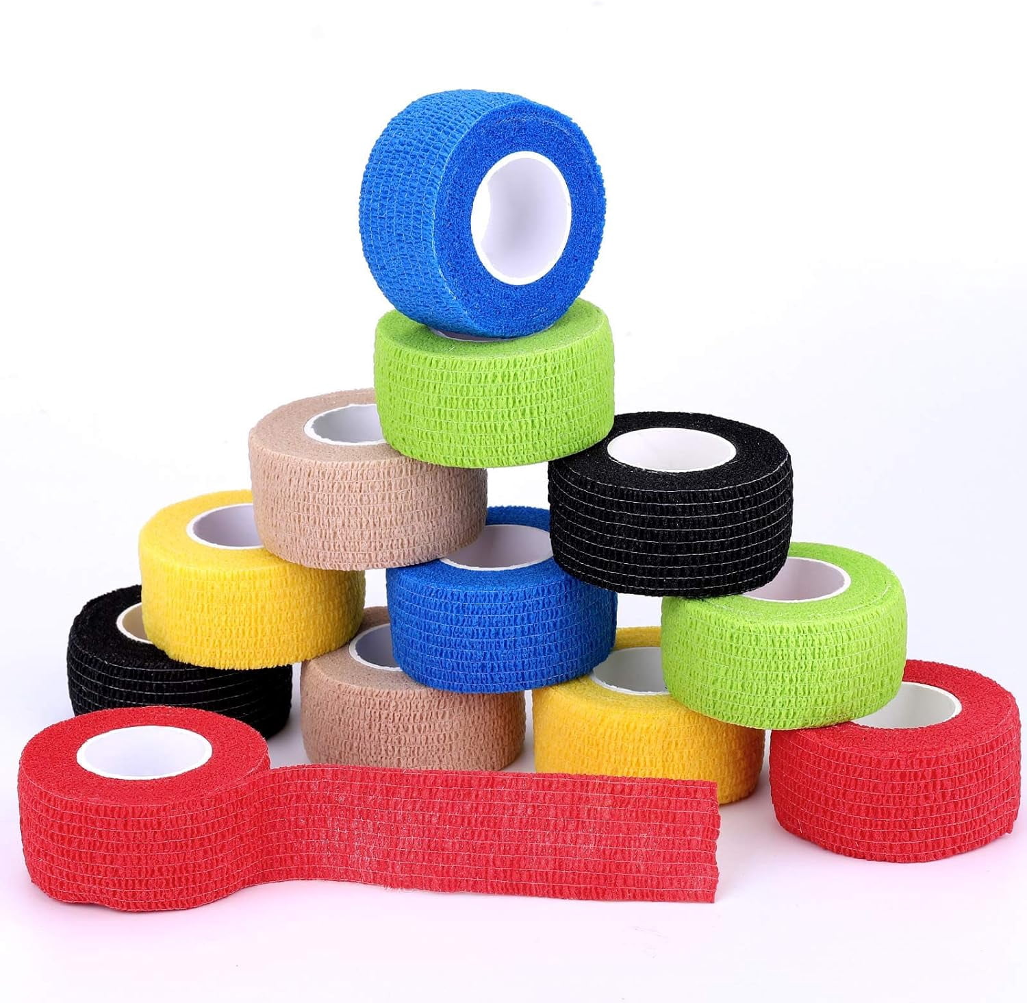 Etopars 10 X Self Adhesive Cohesive Wrap Bandages Strong Elastic First Aid Tape Pink For Wrist Ankle Sport 2" X 5 Yards
