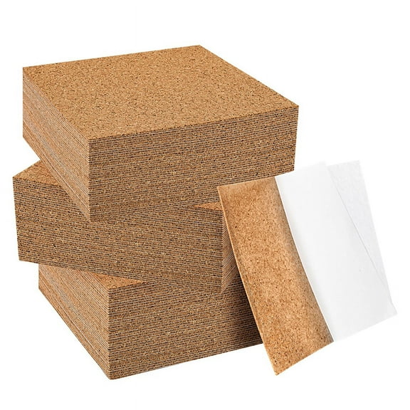 Self-Adhesive Cork Coasters,Cork Mats Cork Backing Sheets for Coasters and DIY Crafts Supplies (40, Square)
