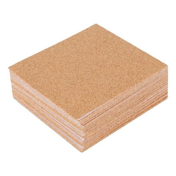 Self-Adhesive Cork Coasters,Cork Mats Cork Backing Sheets for Coasters and Supplies (40, Square)