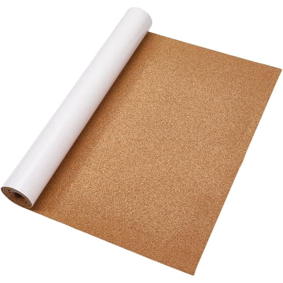 Self Adhesive Cork Roll 47.24 x 15.75 Inch Natural Wood Corkboards Insulation Classroom Wall Decor Bulletin Board Sheet
