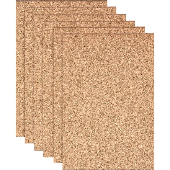 Self-Adhesive Cork Sheets Rectangle Coaster Cork Backing Sheets for Wall Decoration Party BurlyWood 29.7x21x0.6cm